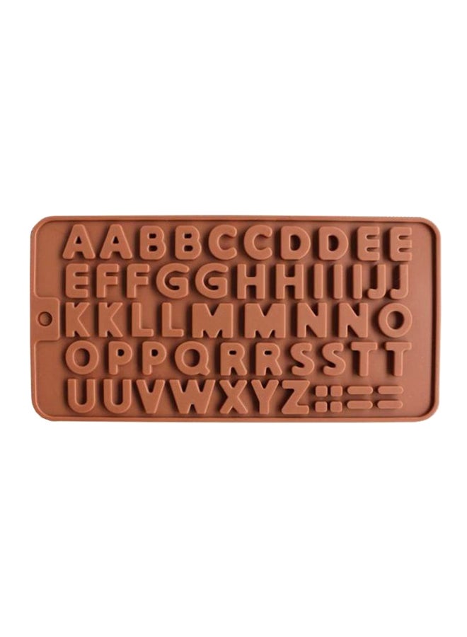 قالب شوكولاتة لزينة عيد الميلاد على شكل الحروف الأبجدية الإنجليزية بني - Image 1