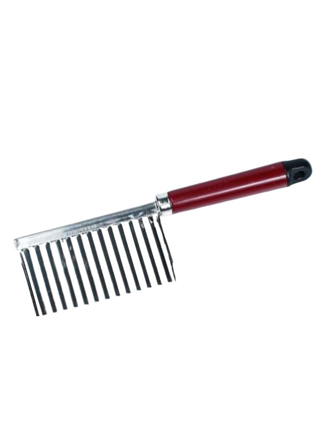 Stainless Steel Vegetable Cutting Knife Silver/Red  - Image 1