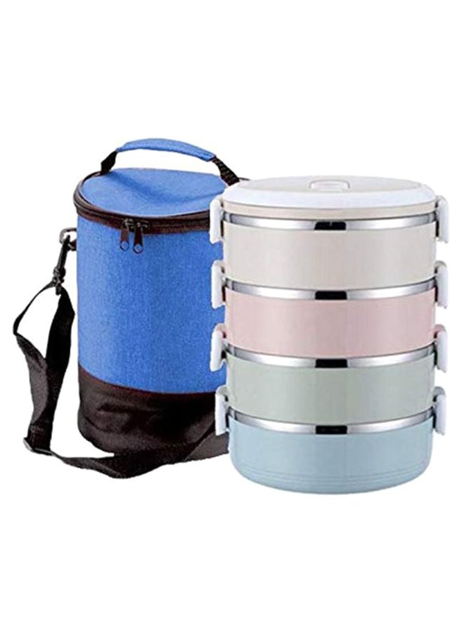 U-HOOME - 4-Layer Portable Thermal Container Lunch Box With Bag Multicolour - Image 1