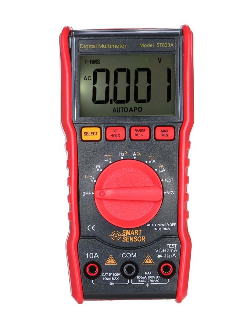 SMART SENSOR - Portable LCD Display Dial Measuring Universal Multimeter Tester Red/Black - Image 1
