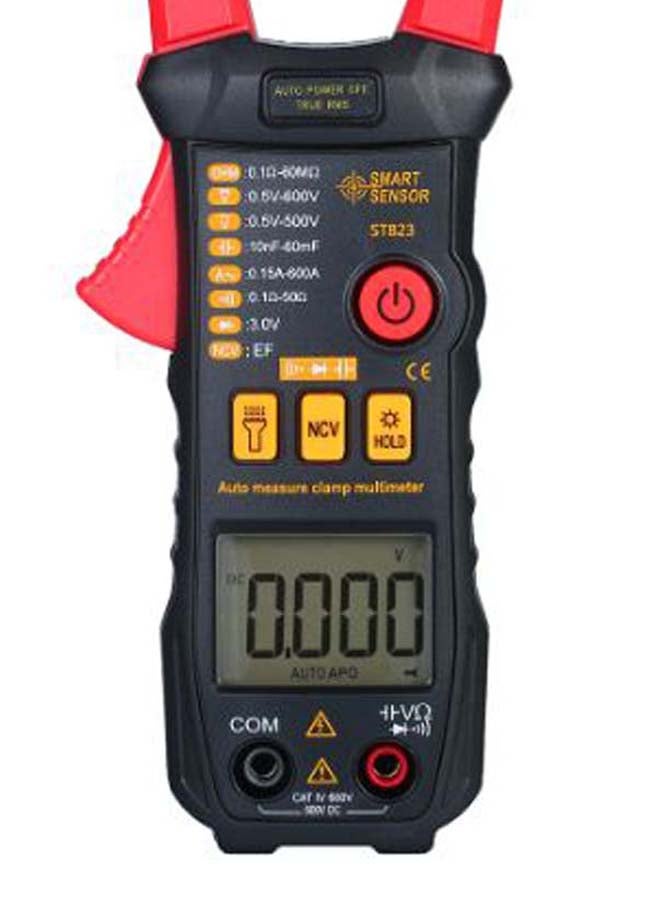 SMART SENSOR Precision Automatic Range Digital AC Clamp Multimeter Red - Image 2