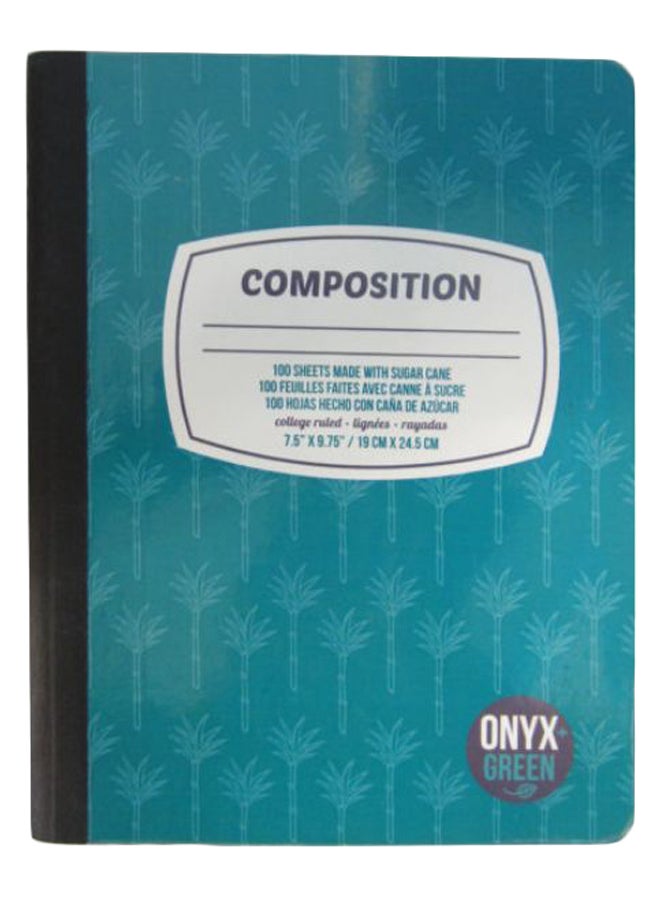 Composition Book 100 Sheets of Sugar Cane Paper Ruled Eco Friendly Multicolour