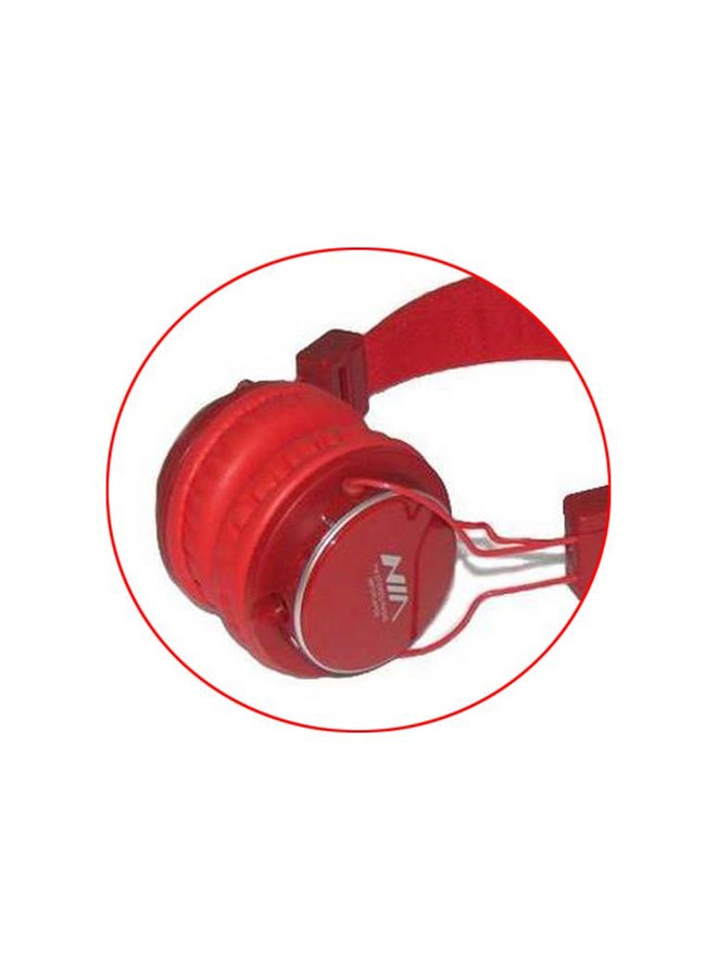 Headphones With Micro SD/TF Card Support Red - Image 2