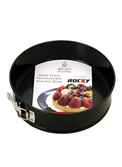 Generic Round Springform Baking Pan With Lock Black 9.4x2.7inch 