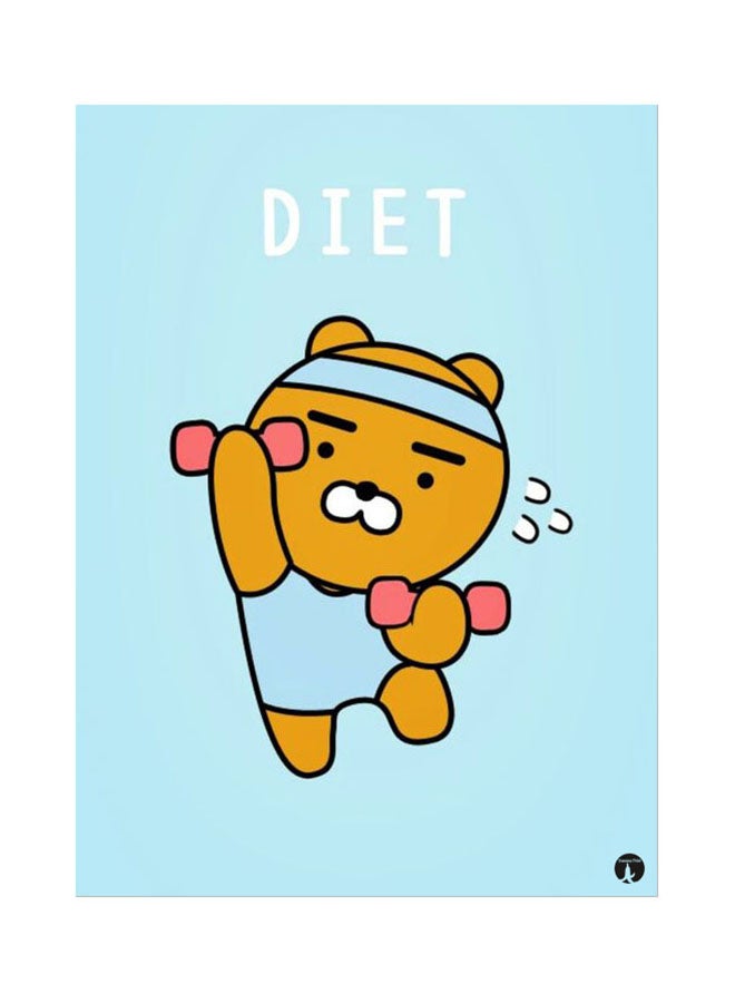 A Bear Mouse Pad Blue/Brown