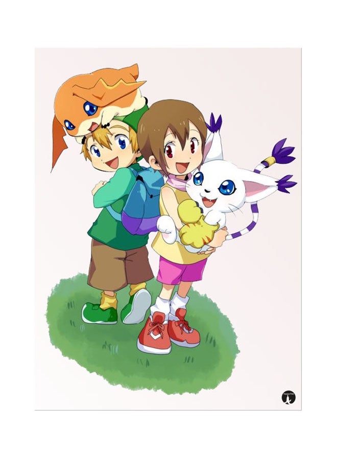 BP The Anime Digimon Mouse Pad Pink/Green