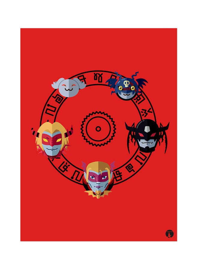 BP The Anime Digimon Mouse Pad Red 