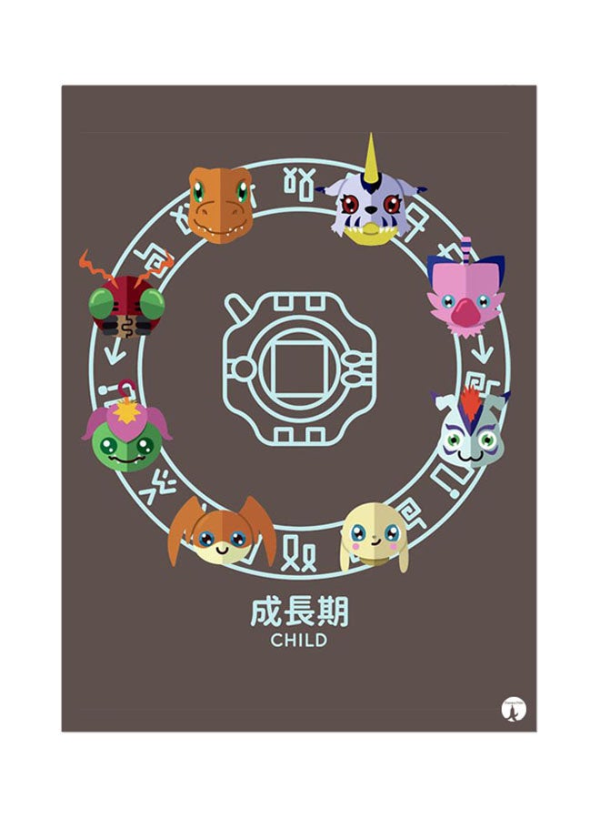 BP The Anime Digimon Mouse Pad Brown