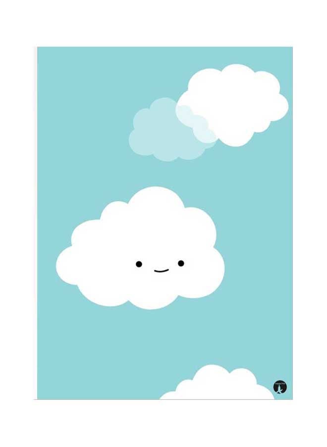 Clouds Mouse Pad Blue/White