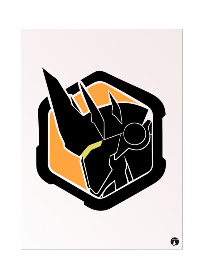 بي بي لوحة ماوس بتصميم لعبة الفيديو "Overwatch" بيج / أسود