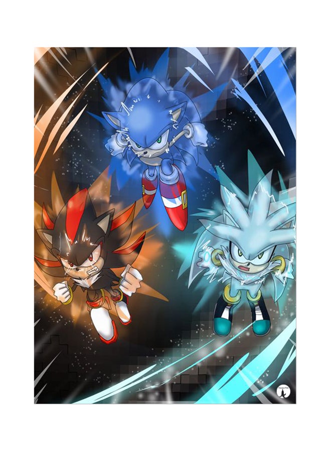 بي بي وسادة ماوس بتصميم شخصية لعبة الفيديو Sonic متعدد الألوان