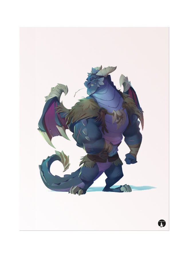لوحة ماوس بتصميم لعبة الفيديو "Spyro" بيج / الأزرق