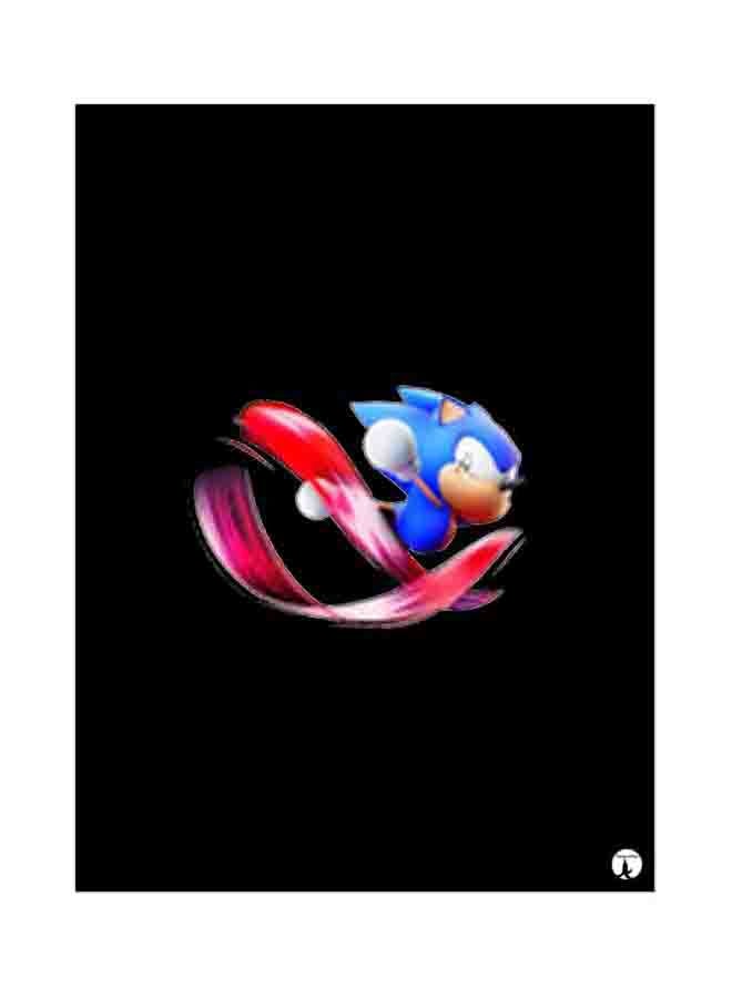 وسادة ماوس بتصميم شخصية لعبة الفيديو Sonic أسود
