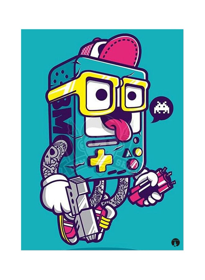 بي بي لوحة ماوس بتصميم جهاز ألعاب أزرق