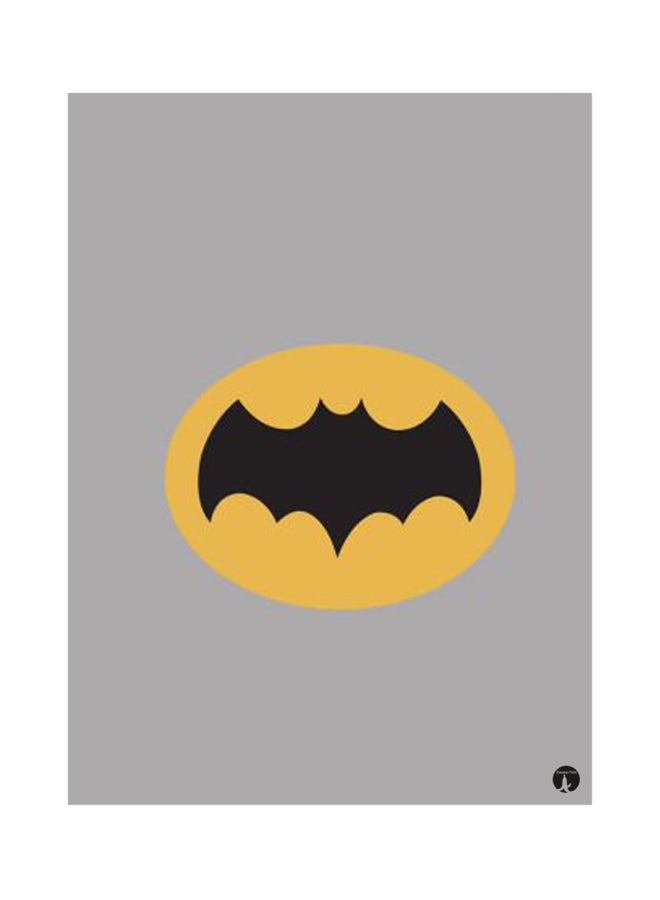BP Batman Sign Printed Mouse Pad Grey/Yellow/Black