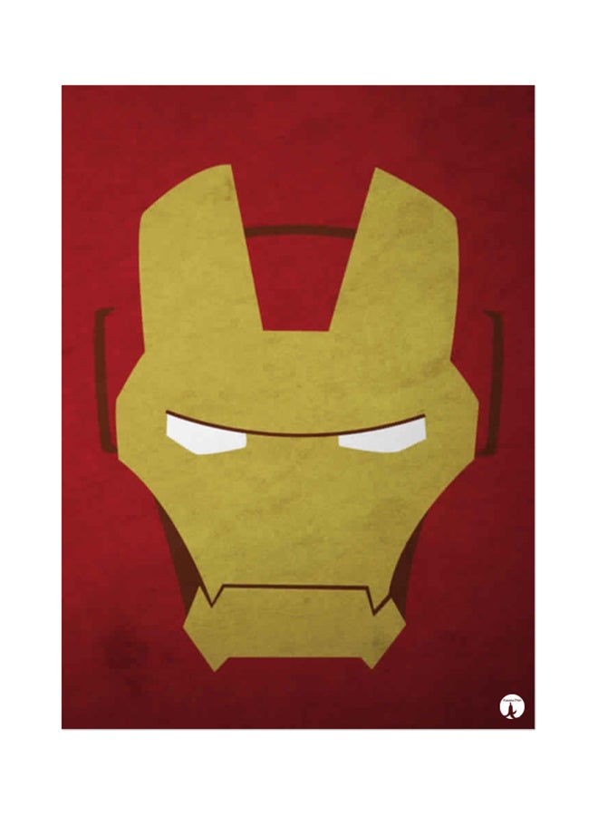 BP Iron Man Printed Mouse Pad Red/Yellow/White