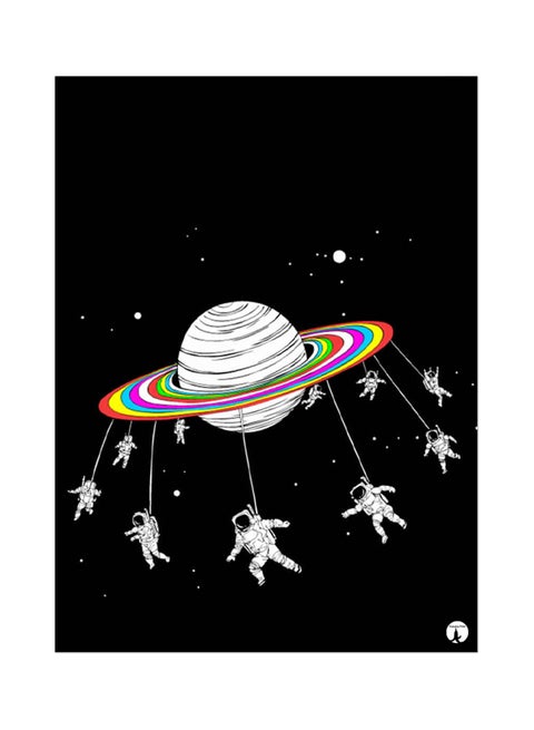 A Planet Printed Mouse Pad Multicolour