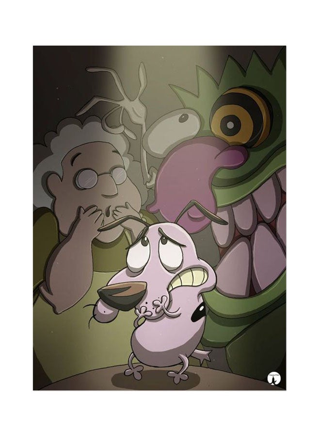 بي بي لوحة ماوس بتصميم من المسلسل "Courage The Cowardly Dog" متعدد الألوان