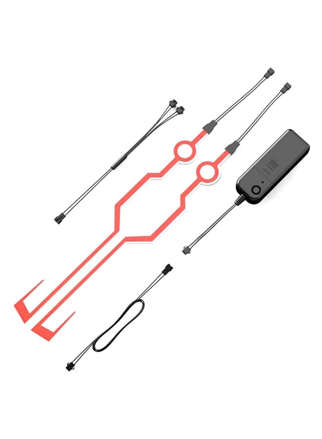 Generic 2-Piece Helmet Light Reflective Strip Set