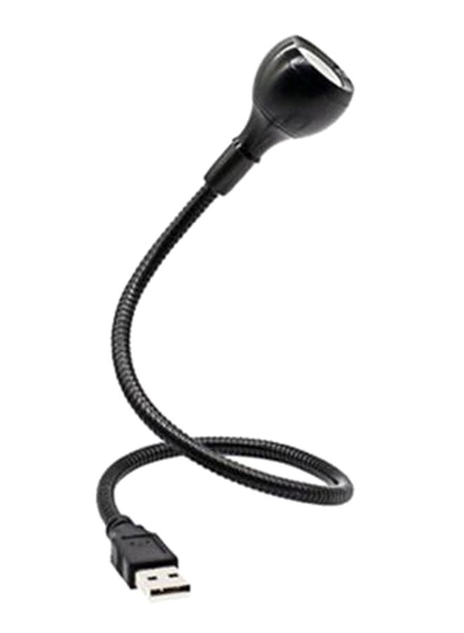 مصباح قراءة LED بمنفذ USB أسود