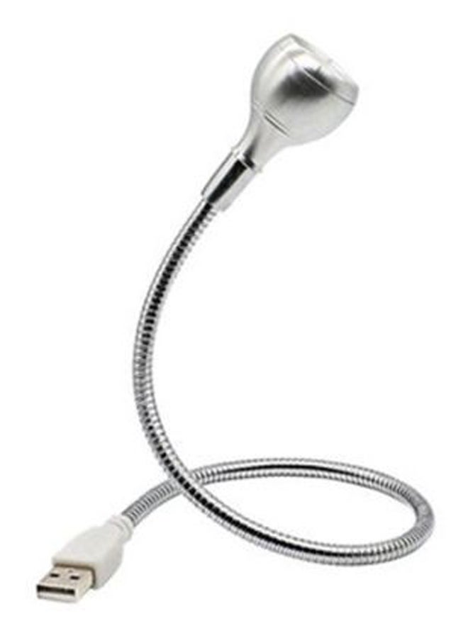USB LED Reading Lamp Silver/White