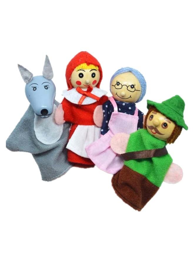 4-Piece Riding Hood Finger Puppet Set 7 x 4cm - Image 1