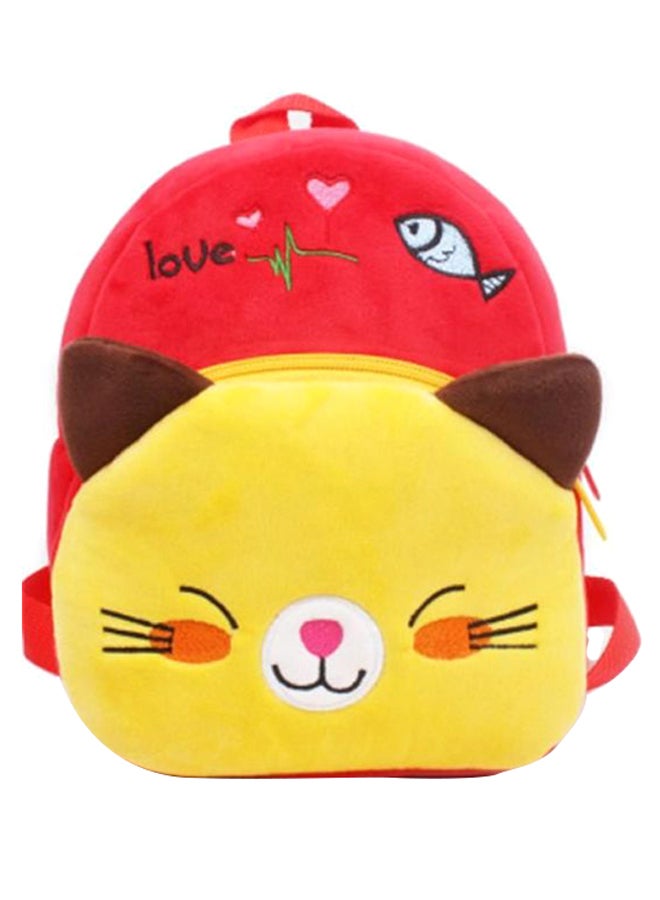 3D Cute Cat Pattern Pre School Plush Backpack 23 x 21centimeter  - Image 2