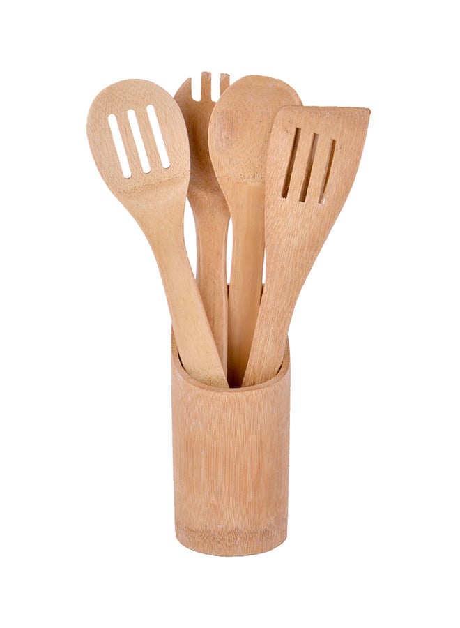 Generic - 5-Piece Serving Spoon Beige 11centimeter - Image 1