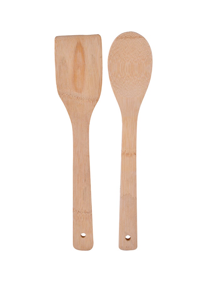 2-Piece Serving Spoon Beige 10cm 