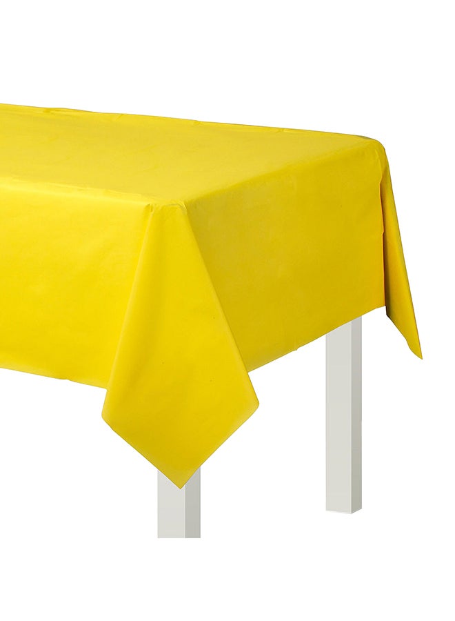 Party Time Plastic Table Cover Yellow 54 x 108inch 