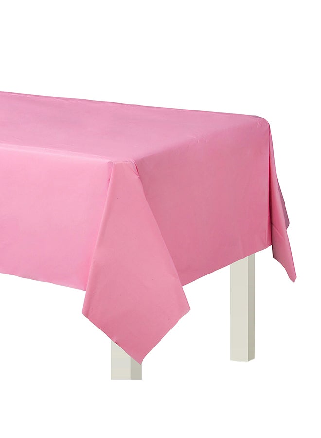 Party Time Plastic Table Cover Pink 54 x 108inch