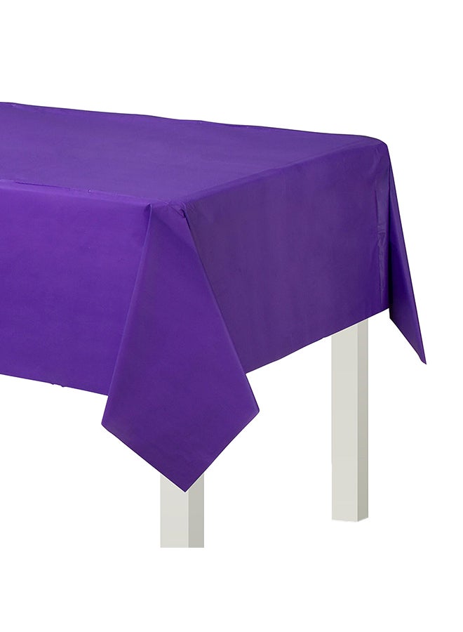 Party Time Plastic Table Cover Purple 54 x 108inch