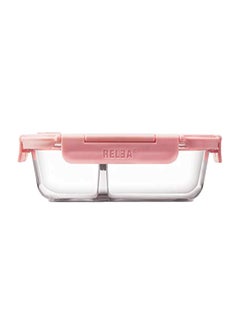 AIWANTO Portable Lunch Box Pink/Clear 19.6 x 14.5 x 6centimeter  - Image 1