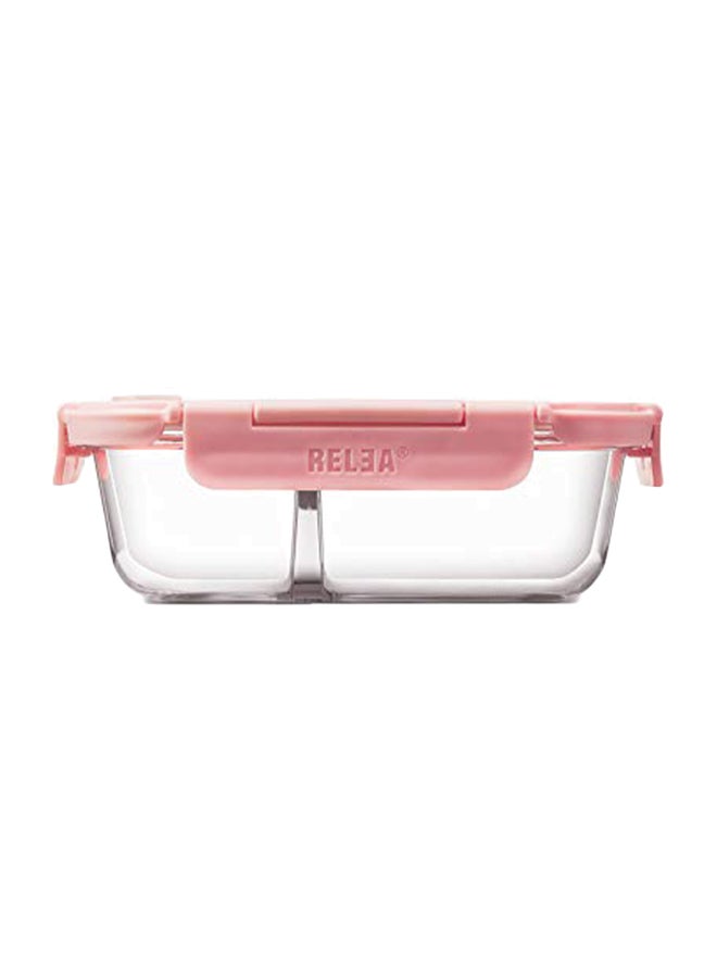 AIWANTO Portable Lunch Box Pink/Clear 19.6 x 14.5 x 6centimeter  - Image 1