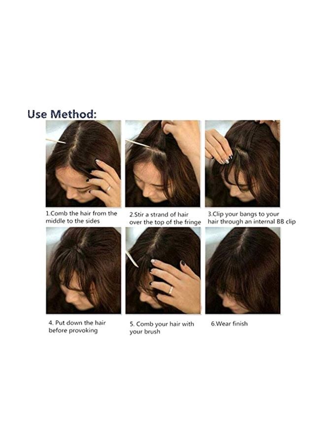 متاي غرة شعر بمشبك أسود 8بوصة - Image 5