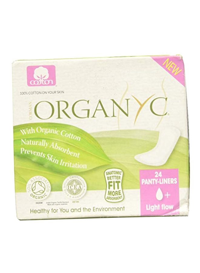 ORGANYC 24-Piece Cotton Panty Liners White - Image 1