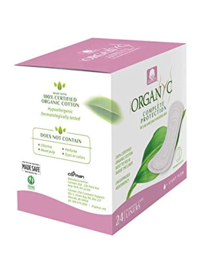 ORGANYC 24-Piece Cotton Panty Liners White - Image 2