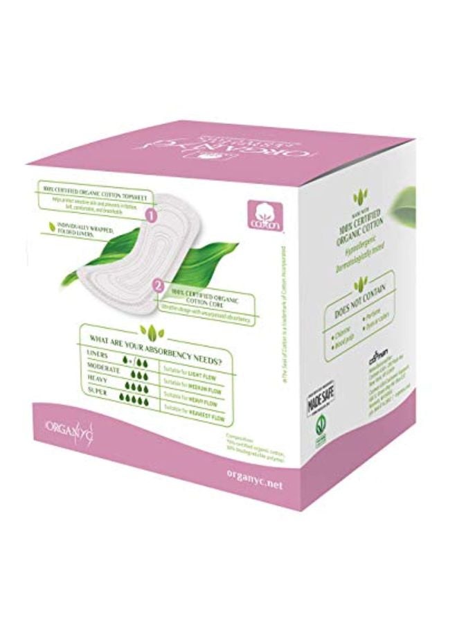 ORGANYC 24-Piece Cotton Panty Liners White - Image 3