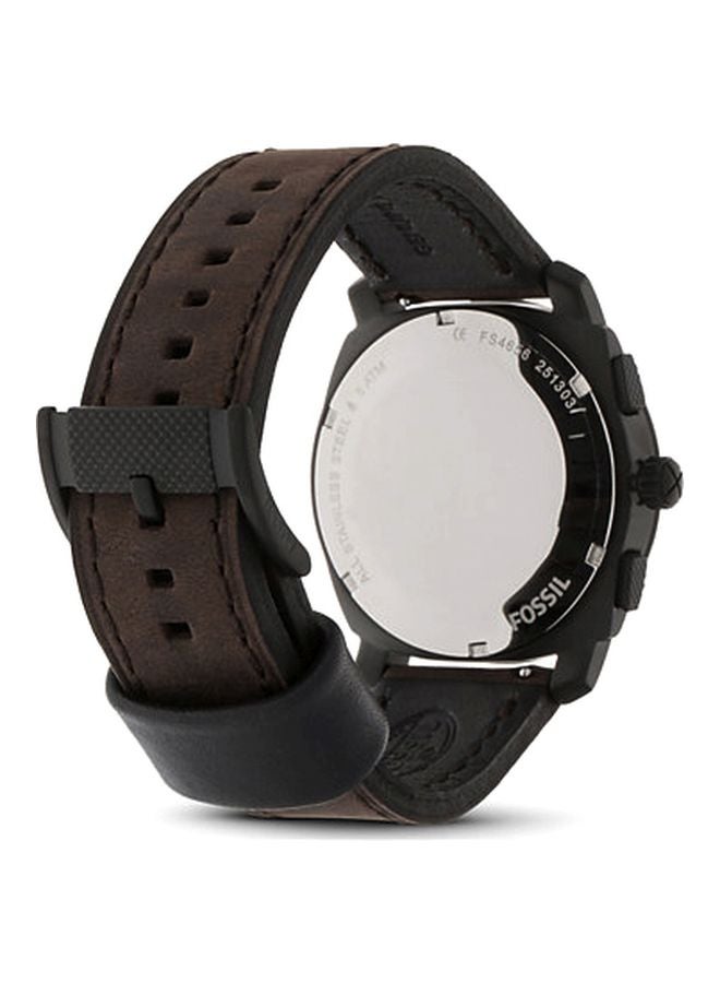FOSSIL Men's Water Resistant Chronograph Watch FS4656IE - 42 mm - Brown  - Image 2