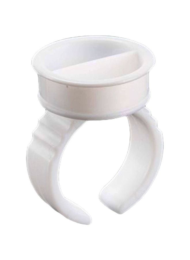 BAISIDAI 50-Piece Disposable Plastic Eyelash Glue Holder White - Image 1