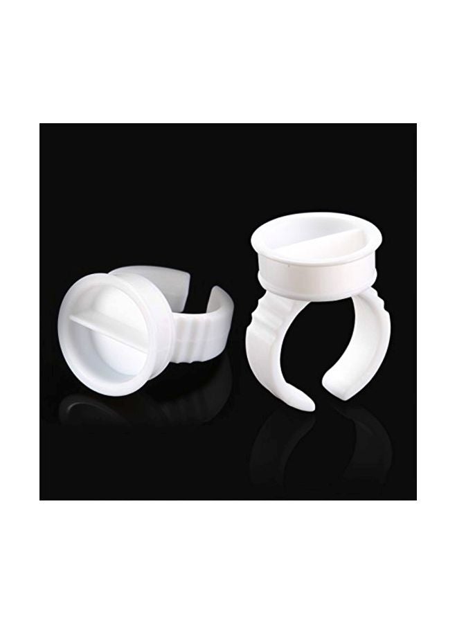 BAISIDAI 50-Piece Disposable Plastic Eyelash Glue Holder White - Image 2