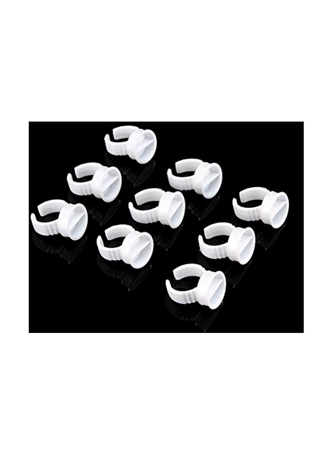 BAISIDAI 50-Piece Disposable Plastic Eyelash Glue Holder White - Image 3