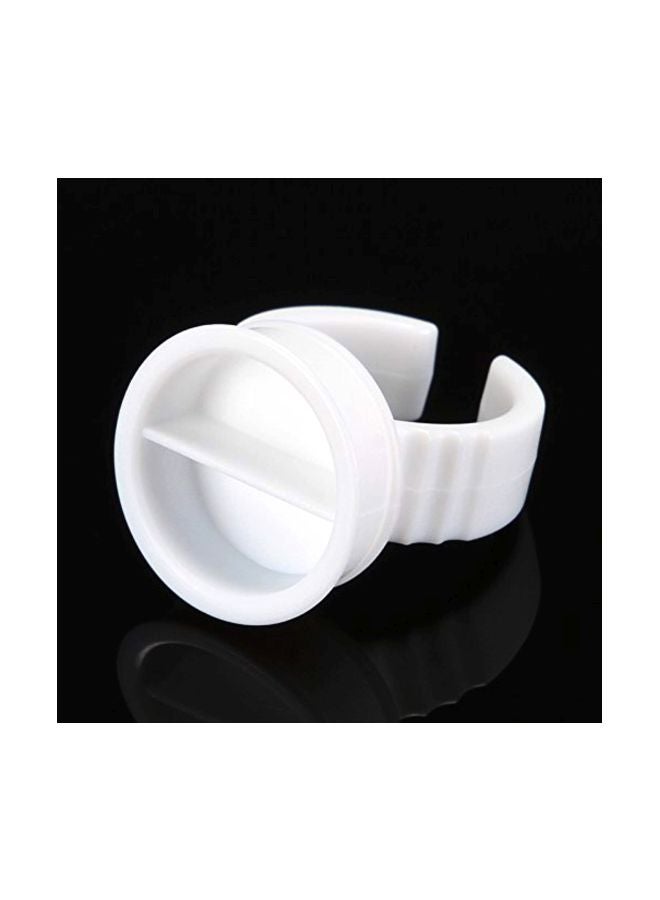 BAISIDAI 50-Piece Disposable Plastic Eyelash Glue Holder White - Image 4