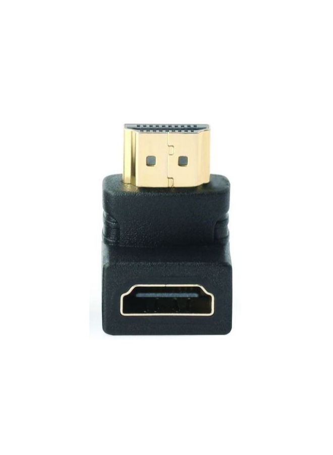 HDMI Male To HDMI Female Right Angle Adapter Black - Image 3
