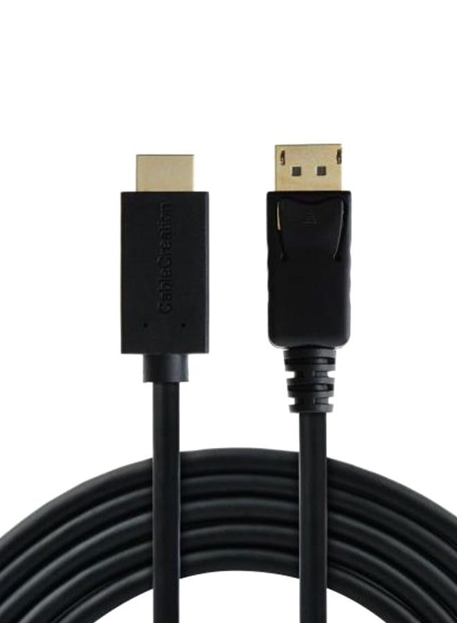 كابل منفذ العرض إلى HDMI أسود - Image 1