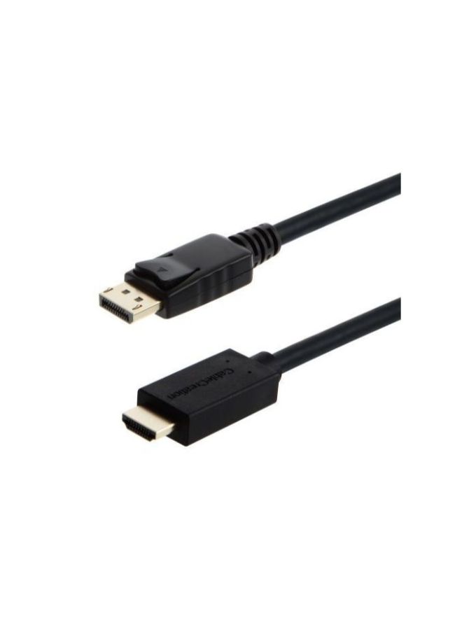كابل منفذ العرض إلى HDMI أسود - Image 2