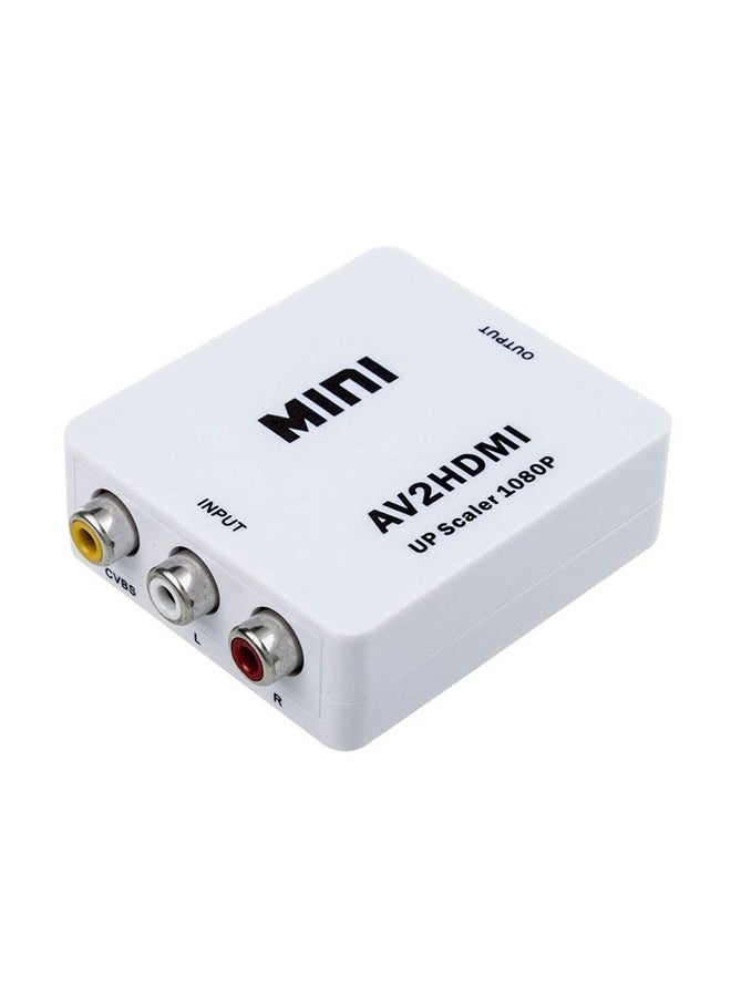 Generic - HDMI To AV Composite Video Converter With 3 RCA Connector White - Image 1