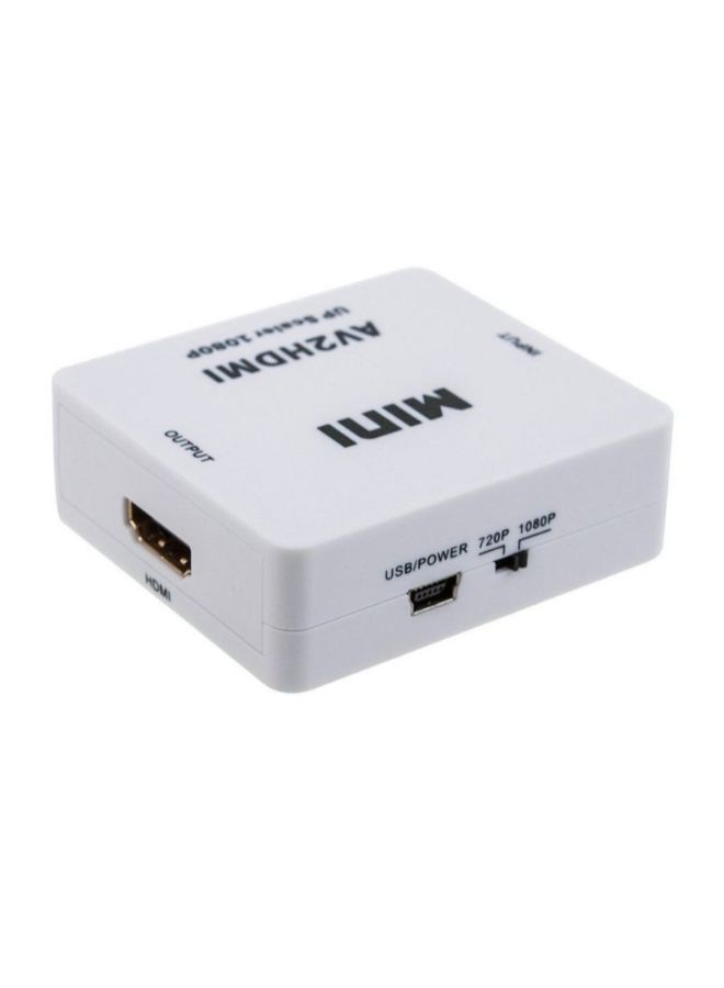 Generic - HDMI To AV Composite Video Converter With 3 RCA Connector White - Image 1