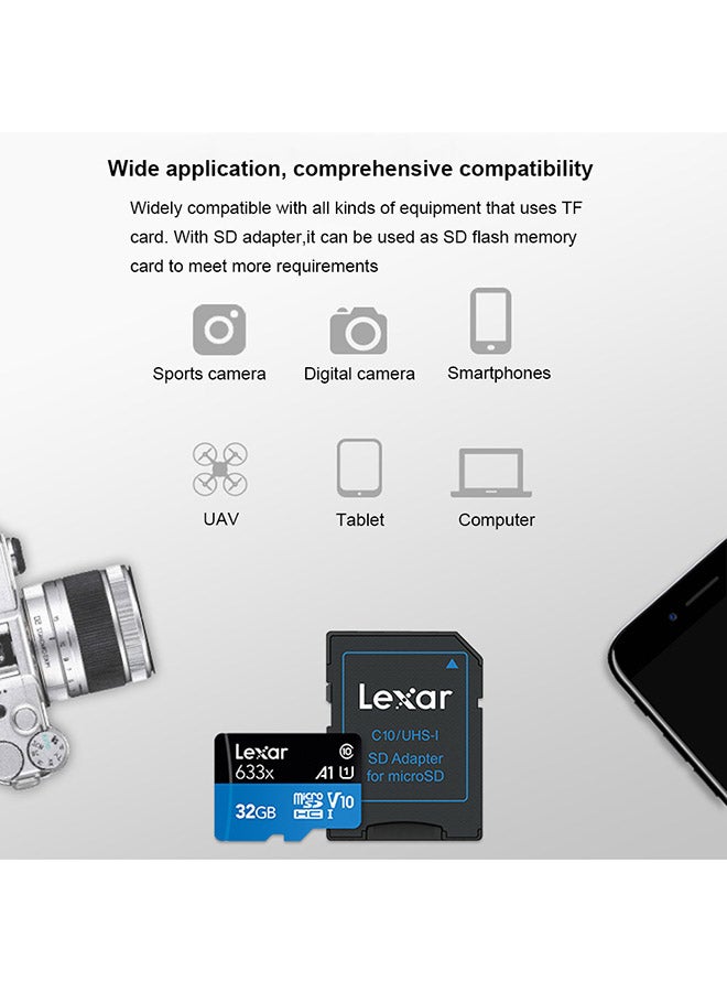 Lexar Micro SDXC Class10 Memory Card With Adapter Blue/Black  - Image 4