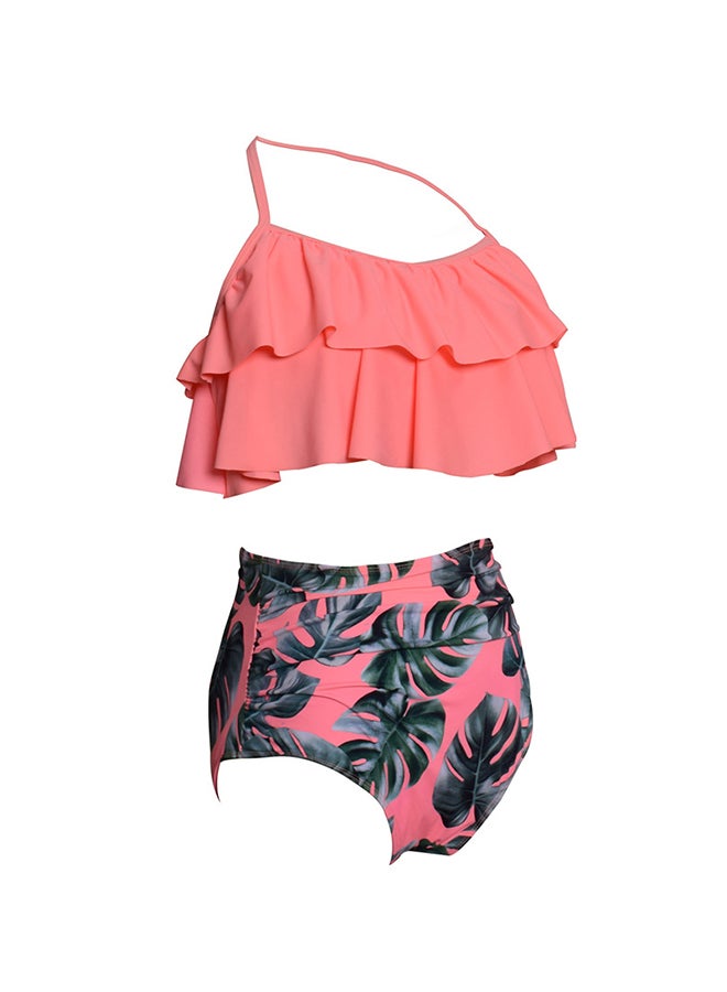 Generic - 2-Piece Printed High Waist Swimwear Set Multicolour - Image 1